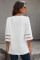 White Flare Sleeve V Neck Button Down Blouse