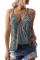 Gray Tropical Plant Print Tank Top
