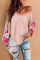 Red Contrast Eyelet Thermal Knit Top