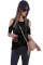 Black Twist Front Cold Shoulder Tee