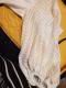 Apricot V Neck Lantern Sleeve Lace Hollow Out Long Sleeve Top