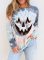 AlvaQ Womens Crew Neck Tie Dye Long Sleeve Sweatshirts Pullover Top Halloween costumes