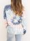 AlvaQ Womens Crew Neck Tie Dye Long Sleeve Sweatshirts Pullover Top Halloween costumes