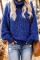 Blue Chunky Turtleneck Sweater