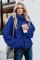 Blue Cuddle Weather Cable Knit Handmade Turtleneck Sweater