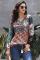 Multicolor Floral Print Peasant Blouse