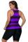 Purple Black Ombre Print Racerback Tankini Swimsuit