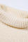 Beige Turtleneck Balloon Long Sleeve Pullover Sweater
