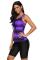 Purple Black Ombre Print Racerback Tankini Swimsuit