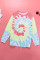 Sky Blue Ombre Tie Dye Loose Leisure Sweatshirt