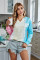 Pink Colorblock The Sun Cotton Blend Tie Dye Hoodie