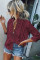 Red Sweet Mary Crochet Lace Top