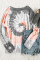 Gray Ombre Tie Dye Loose Leisure Sweatshirt