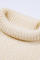 Beige Turtleneck Balloon Long Sleeve Pullover Sweater
