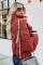 Red Cuddle Weather Cable Knit Handmade Turtleneck Sweater
