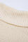Beige Turtleneck Balloon Long Sleeve Pullover Sweater
