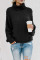 Black Turtleneck Balloon Long Sleeve Pullover Sweater