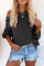Gray Cool Breeze Cotton Cold Shoulder Sweater