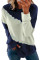 Dark Blue Color Block Sweatshirt