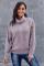 Purple Chunky Turtleneck Sweater