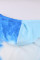 Blue Colorblock The Sun Cotton Blend Tie Dye Hoodie