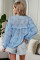 Sky Blue Saint Helena Printed Ruffle Blouse