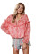 Red Saint Helena Printed Ruffle Blouse