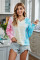 Pink Colorblock The Sun Cotton Blend Tie Dye Hoodie