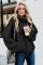 Black Cuddle Weather Cable Knit Handmade Turtleneck Sweater