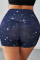 Gray Galaxy Print Booty Yoga Shorts