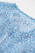 Sky Blue Saint Helena Printed Ruffle Blouse