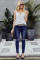 White Spaghetti Strap Buttoned Tank Top