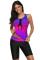 Rose Ombre Print Racerback Tankini Swimsuit