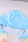 Sky Blue Colorblock The Sun Cotton Blend Tie Dye Hoodie