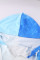 Blue Colorblock The Sun Cotton Blend Tie Dye Hoodie
