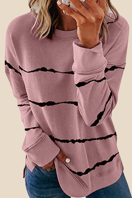 Tie-dye Stripes Pink Sweatshirt