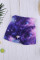 Purple Galaxy Print Booty Yoga Shorts