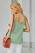 Spaghetti Strap Buttoned Tank Top
