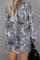 White Floral Print Peasant Blouse