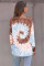 Red Ombre Tie Dye Loose Leisure Sweatshirt