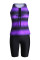Purple Black Ombre Print Racerback Tankini Swimsuit