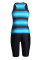 Blue Black Ombre Print Racerback Tankini Swimsuit