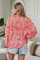 Red Saint Helena Printed Ruffle Blouse