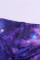 Purple Galaxy Print Booty Yoga Shorts