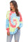 Sky Blue Ombre Tie Dye Loose Leisure Sweatshirt