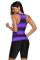 Purple Black Ombre Print Racerback Tankini Swimsuit