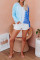 Blue Colorblock The Sun Cotton Blend Tie Dye Hoodie