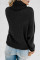Black Turtleneck Balloon Long Sleeve Pullover Sweater