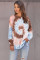 Red Ombre Tie Dye Loose Leisure Sweatshirt