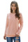 Gold Zip Detail Pink Pullover Sweatshirt
